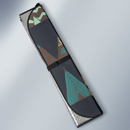 Tribal Native American Tent Aztec Car Sun Shade-JorJune
