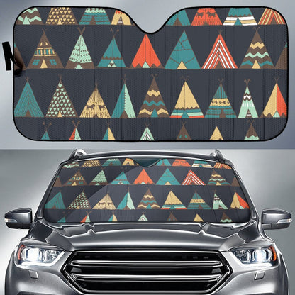 Tribal Native American Tent Aztec Car Sun Shade-JorJune