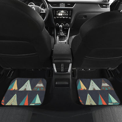 Tribal native american tent Aztec Front and Back Car Floor Mats