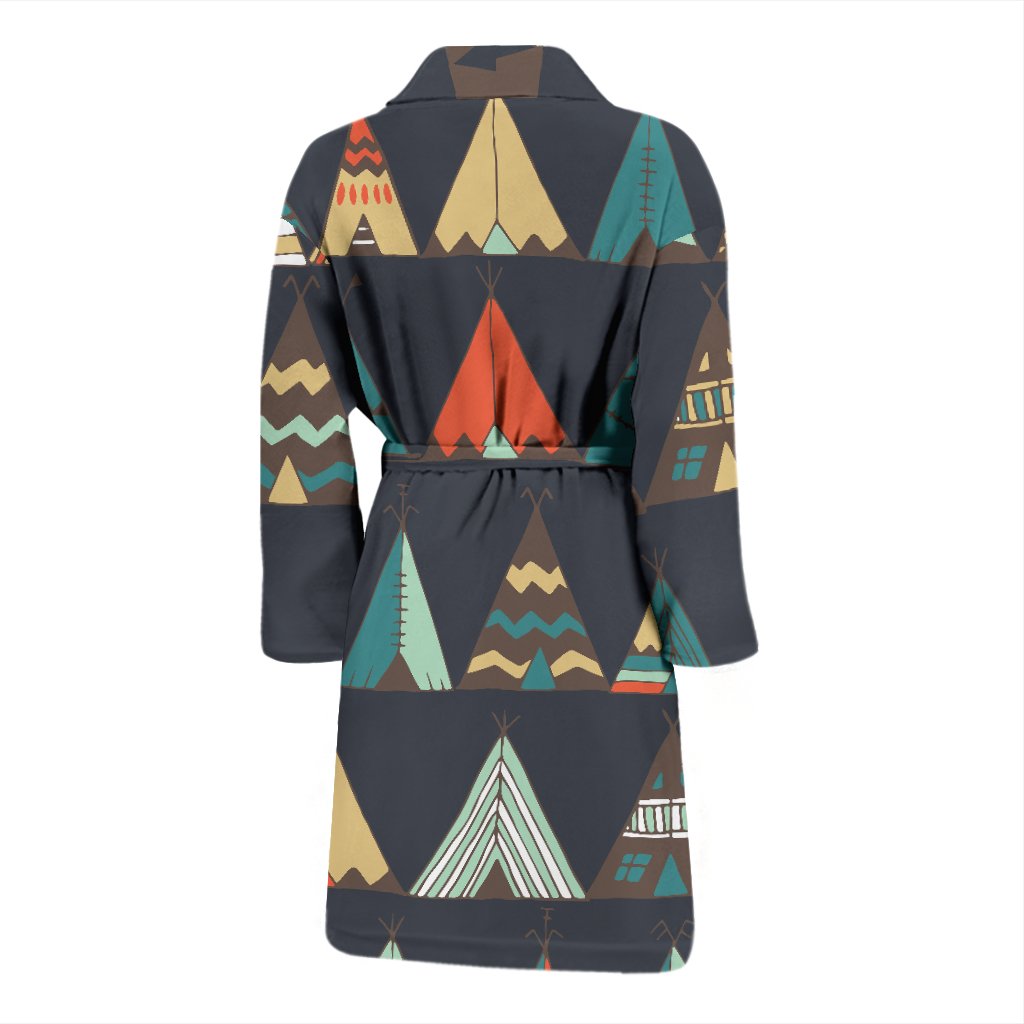 Tribal Native American Tent Aztec Men Bath Robe