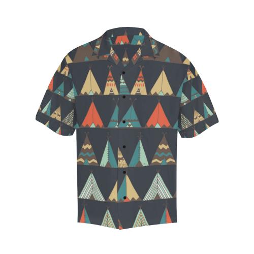 Tribal native american tent Aztec Men Hawaiian Shirt