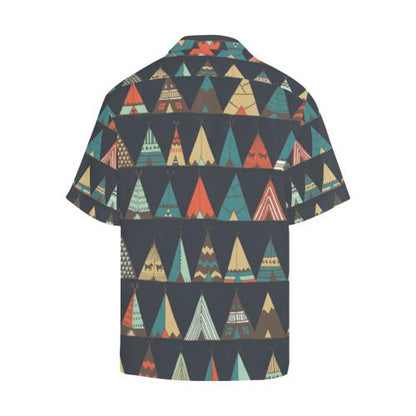 Tribal native american tent Aztec Men Hawaiian Shirt