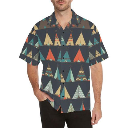Tribal native american tent Aztec Men Hawaiian Shirt