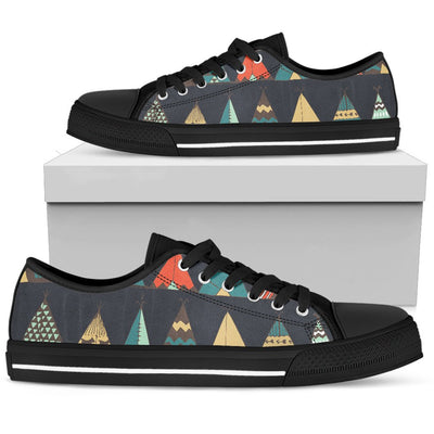 Tribal native american tent Aztec Men Low Top Shoes