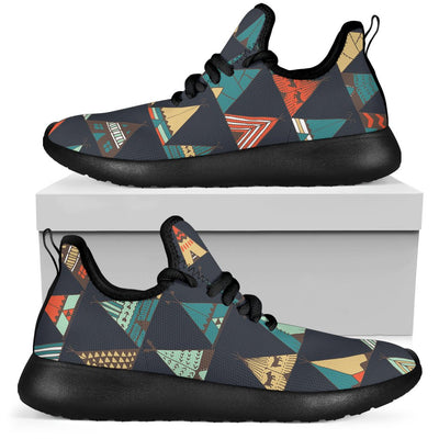 Tribal Native American Tent Aztec Mesh Knit Sneakers Shoes