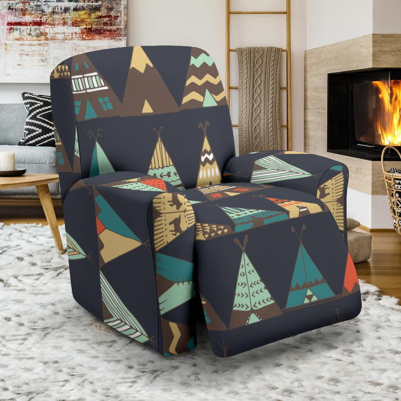 Tribal native american tent Aztec Recliner Slipcover-JORJUNE.COM