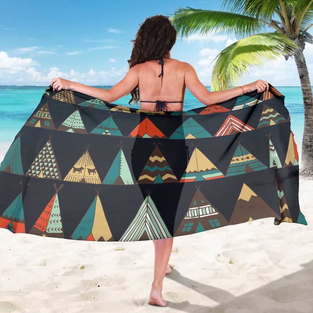 Tribal Native American Tent Aztec Sarong Pareo Wrap