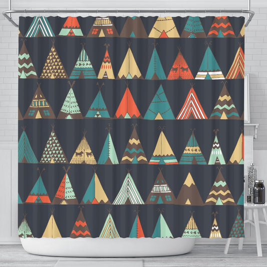 Tribal Native American Tent Aztec Shower Curtain