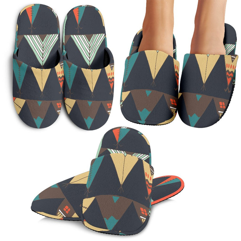 Tribal Native American Tent Aztec Slippers