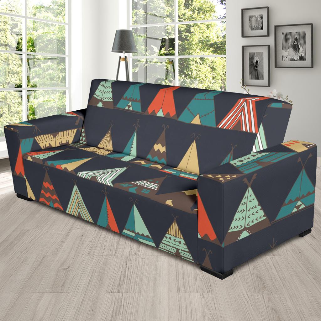Tribal native american tent Aztec Sofa Slipcover-JORJUNE.COM