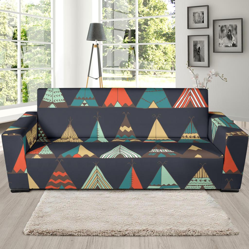 Tribal native american tent Aztec Sofa Slipcover-JORJUNE.COM