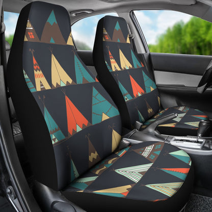 Tribal native american tent Aztec Universal Fit Car Seat Coversfront