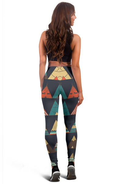 Tribal Native American Tent Aztec Women Leggings