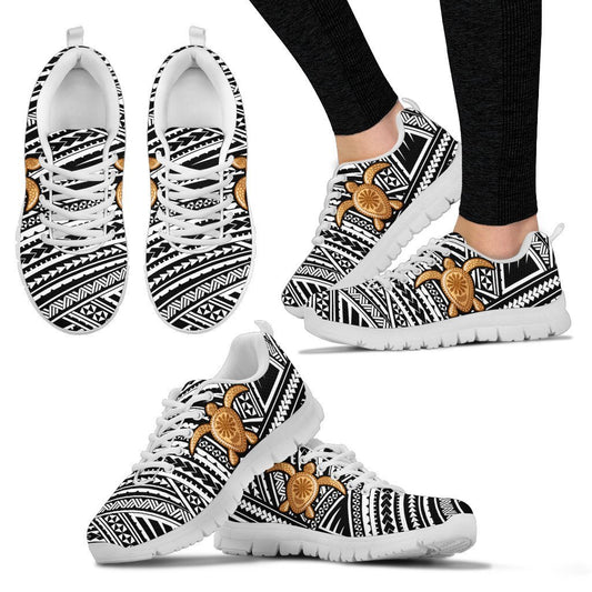 Tribal Polynesian Sea Turtle Hawaiian Women Sneakers