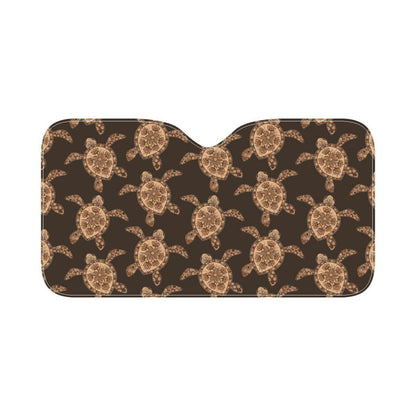 Tribal Sea Turtle Pattern Print Design T09 Car Sun Shade-JorJune