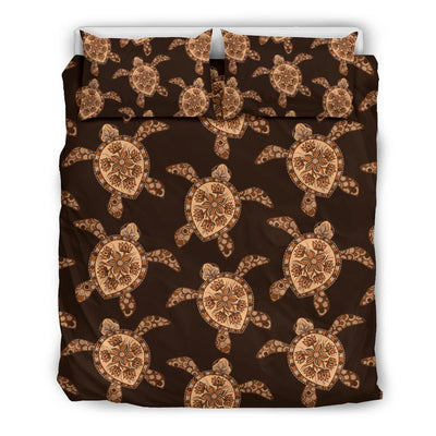 Tribal Sea Turtle Pattern Print Design T09 Duvet Cover Bedding Set-JORJUNE.COM