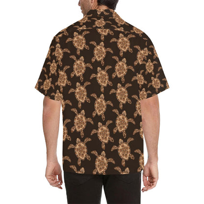 Tribal Sea Turtle Pattern Print Design T09 Men Hawaiian Shirt-JorJune