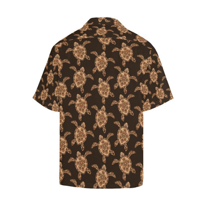 Tribal Sea Turtle Pattern Print Design T09 Men Hawaiian Shirt-JorJune