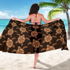 Tribal Sea Turtle Pattern Print Design T09 Sarong Pareo Wrap-JORJUNE.COM