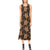 Tribal Sea Turtle Pattern Print Design T09 Sleeveless Open Fork Long Dress