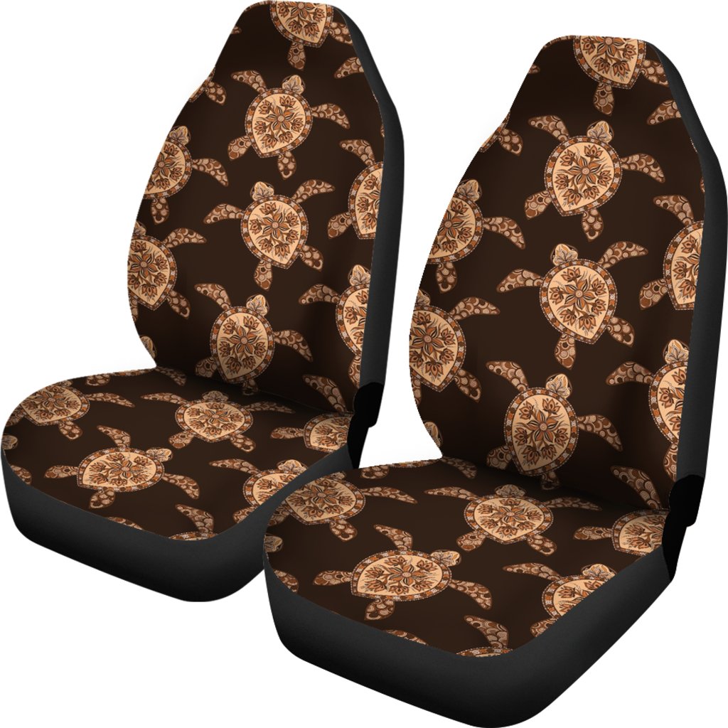 Tribal Sea Turtle Pattern Print Design T09 Universal Fit Car Seat Covers-JorJune