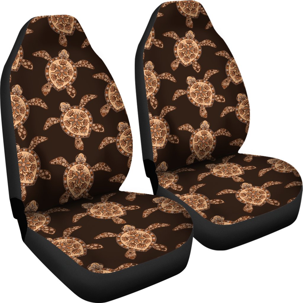 Tribal Sea Turtle Pattern Print Design T09 Universal Fit Car Seat Covers-JorJune