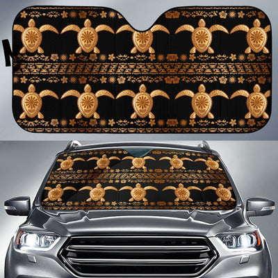 Tribal Sea Turtle Polynesian Hawaiian Car Sun Shade-JorJune