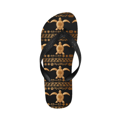 Tribal Sea turtle Polynesian Hawaiian Flip Flops-JorJune