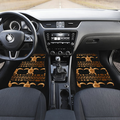 Tribal Sea turtle Polynesian Hawaiian Front and Back Car Floor Mats
