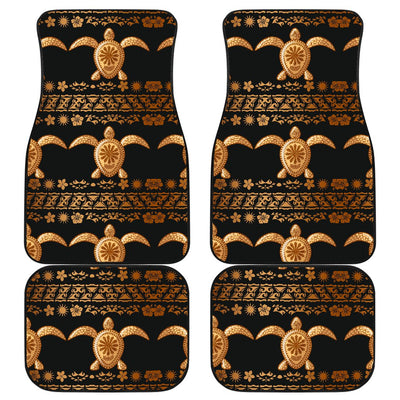 Tribal Sea turtle Polynesian Hawaiian Front and Back Car Floor Mats