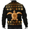 Tribal Sea Turtle Polynesian Hawaiian Men Casual Bomber Jacket