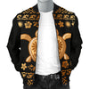 Tribal Sea Turtle Polynesian Hawaiian Men Casual Bomber Jacket