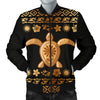 Tribal Sea Turtle Polynesian Hawaiian Men Casual Bomber Jacket