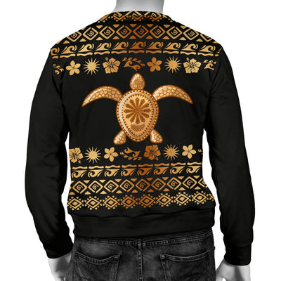 Tribal Sea Turtle Polynesian Hawaiian Men Crewneck Sweatshirt