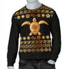 Tribal Sea Turtle Polynesian Hawaiian Men Crewneck Sweatshirt