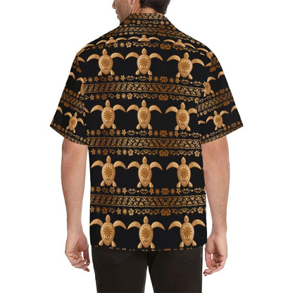 Tribal Sea turtle Polynesian Hawaiian Men Hawaiian Shirt-JorJune