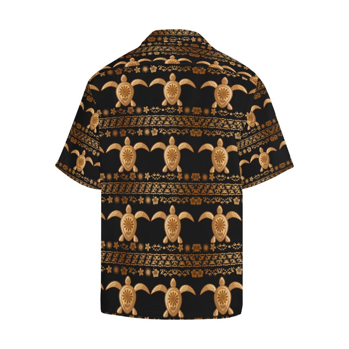 Tribal Sea turtle Polynesian Hawaiian Men Hawaiian Shirt-JorJune