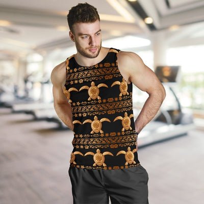 Tribal Sea turtle Polynesian Hawaiian Men Tank Top