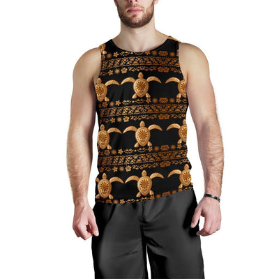 Tribal Sea turtle Polynesian Hawaiian Men Tank Top