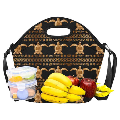 Tribal Sea turtle Polynesian Hawaiian Neoprene Lunch Bag-JorJune