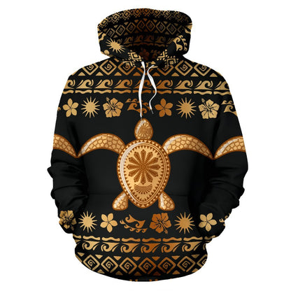 Tribal Sea turtle Polynesian Hawaiian Pullover Hoodie
