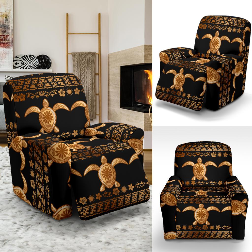 Tribal Sea turtle Polynesian Hawaiian Recliner Slipcover-JORJUNE.COM
