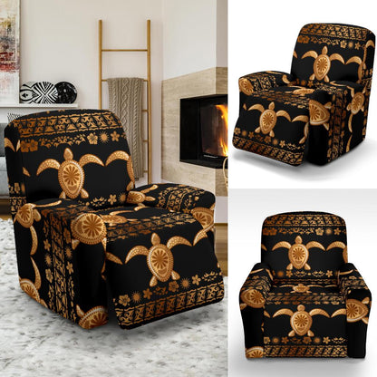Tribal Sea turtle Polynesian Hawaiian Recliner Slipcover-JORJUNE.COM
