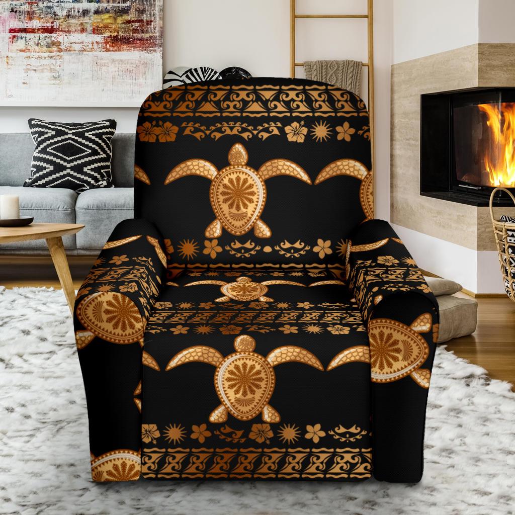 Tribal Sea turtle Polynesian Hawaiian Recliner Slipcover-JORJUNE.COM