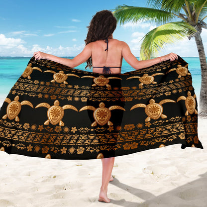 Tribal Sea Turtle Polynesian Hawaiian Sarong Pareo Wrap