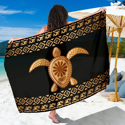 Tribal Sea turtle Polynesian Hawaiian Beach Sarong Pareo Wrap