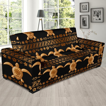 Tribal Sea turtle Polynesian Hawaiian Sofa Slipcover-JORJUNE.COM