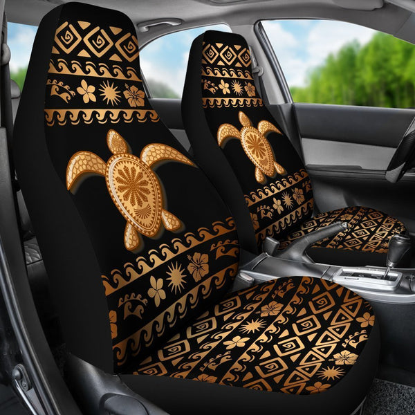 Tribal Sea Turtle Polynesian Hawaiian Universal Fit Car Seat Covers Jorjune 