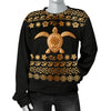 Tribal Sea Turtle Polynesian Hawaiian Women Crewneck Sweatshirt