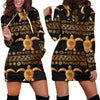 Tribal Sea Turtle Polynesian Hawaiian Women Hoodie Dress